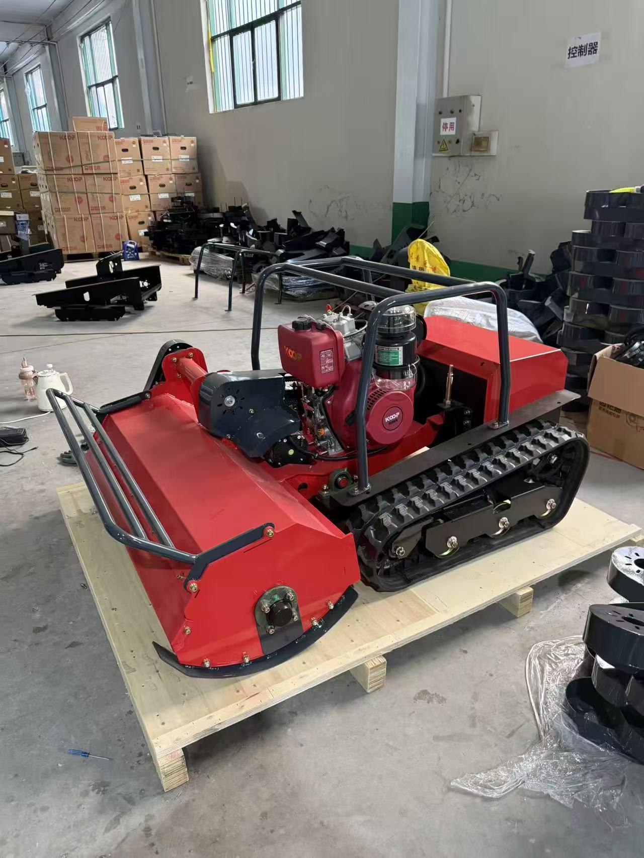Remote-controlled lawn mower